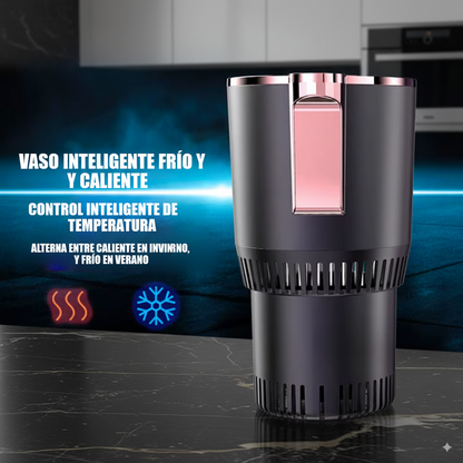 Nunca más sorbos tibios ¡Enfría o calienta tu bebida en segundos!